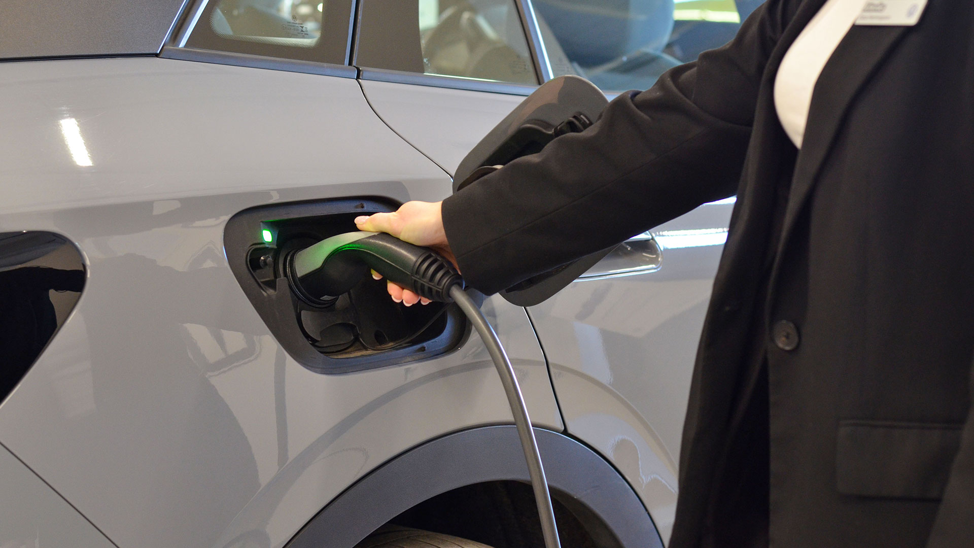 Detalj Elbilsladdning