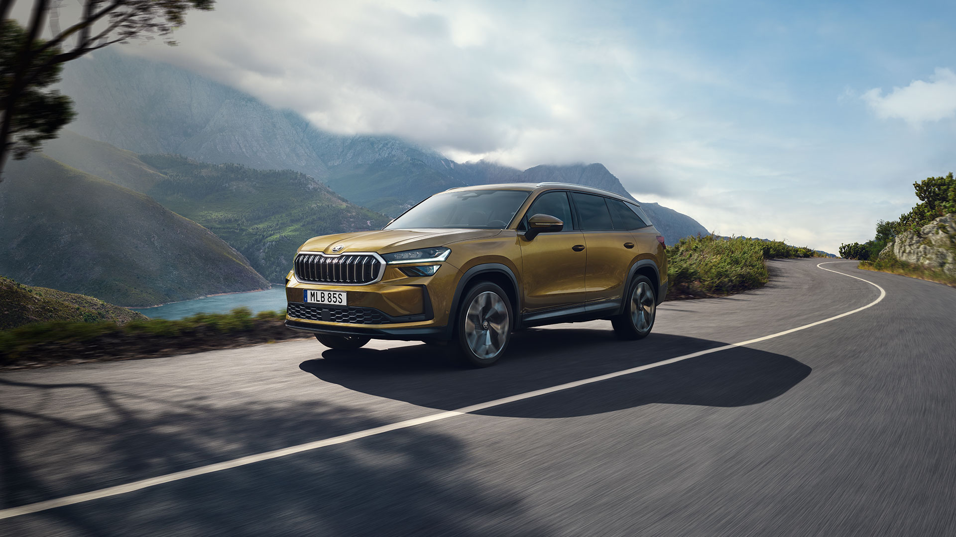 Guldfärgad Skoda Kodiaq