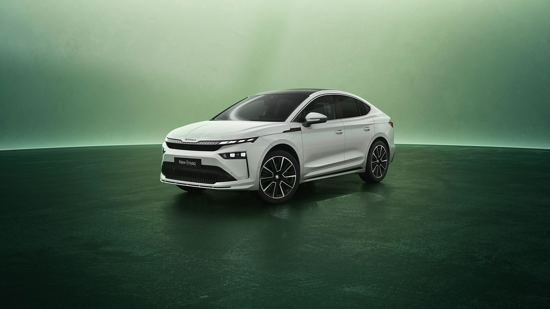 Vit Skoda Enyaq Coupe Elbil